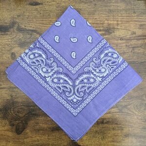 New Purple Paisley Bandana, Cotton Bandana